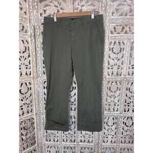 Vintage Polo Jeans Co. Ralph Lauren Women's Olive Flat Front Capri Pants - Sz 12